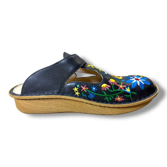 Alegria Classic Free Spirit Clog Embroidered Floral Black Size Size 10.5 -11 W - Picture 6 of 11